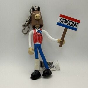 NEW Kid Galaxy Bendos Posable GOP Democrat Political Figure Key Chain RARE!